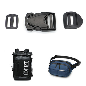Plastic Bag Buckle 39mmx26mm Single Pull <b>Webbing</b> Strap Buckle Black Wear Resistant Backpack Accessory - Product Image 4
