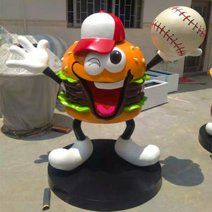 Statue <span class=keywords><strong>de</strong></span> restaurant BIG BOY en fibre <span class=keywords><strong>de</strong></span> verre personnalisée, statue d'icône <span class=keywords><strong>de</strong></span> hamburger pour la décoration <span class=keywords><strong>de</strong></span> restaurant - Product Image 6
