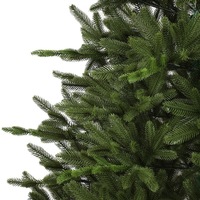 Grand sapin de Noël vert en PE avec aiguilles de pin, base en fer, taille personnalisable, pour usage intérieur, décoration de vacances sur pied