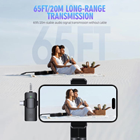 Microphone cravate sans fil 3-en-1 K15, condensateur hypercardioïde portable 2,4 G, connecteur Type C, ordinateur, iPhone, 60 Hz-18 kHz, 130 dB