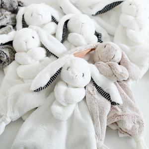Joli fait à la main nouveau-nés lapin de sécurité apaiser Super doux bébé couette bavoirs lapin couette lapin <span class=keywords><strong>Doudou</strong></span> - Product Image 3