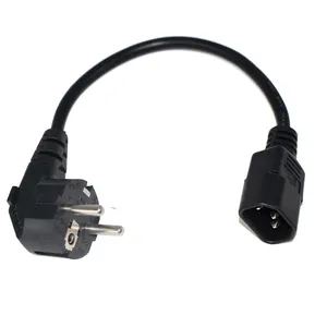 Konektor Male Colokan Eu Kabel Penghubung Tipe Plug Eu untuk C14 Schuko Soket Iec Kabel Daya 16A 250V