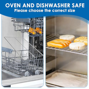 304 Stainless Steel Baking Cake Cooling <b>Rack</b> with Feet Bread Drying Net Oil Filter Net <b>BBQ</b> WIRE MESH TRAY - Product Image 4