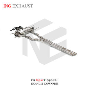 Válvula de sistema de escape de acero inoxidable a la moda ING Catback para Jaguar F-type 3,0 T con piezas de tubo de giro automático de alto rendimiento - Product Image 5