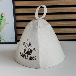 Soyez <span class=keywords><strong>le</strong></span> maître de votre bien-être avec ce chapeau de sauna en pure laine qui s'ajuste à votre tête comme une couronne, tout en favorisant la circulation de la chaleur. - Product Image 3