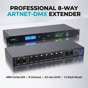 Extensor de Red <span class=keywords><strong>MY</strong></span>-ARTNET8: 8 Salidas/Entradas <span class=keywords><strong>DMX</strong></span>, Puertos NEUTRIK Suizos, CPU ARM Cortex-M4, Controlador de Iluminación Profesional Aislado de 2000V - Product Image 1