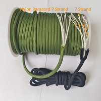 En stock, 15 couleurs, 50 pieds, paracorde en nylon à 7 brins, paracorde 550, cordon tressé de 4 mm, corde en nylon tactique pour le camping, la randonnée, le kit d'artisanat