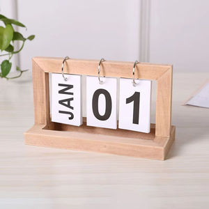 Adorno de Calendario de Madera al por Mayor, Estilo Minimalista, Decoración para Sala de Estar u Oficina, Accesorios Modernos para Escritorio, Decoración Sencilla para el Hogar - Product Image 3