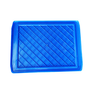 Caja de Limpieza para Lavavajillas con Tapa Integrada, 520 mm, Diseño Modular Rectangular, Material PP, Color Azul - Product Image 1