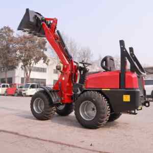 Cargadora de Ruedas 4x4 con Motor Diésel Kubota de Alta Calidad, Minicargadora de 0.6 Toneladas con Cucharón de 0.8m y Alto Momento de Carga - Product Image 2