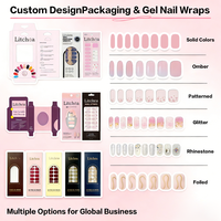 Faux ongles de créateur à pression, graphismes bicolores ultra-brillants pour les marques professionnelles de médias sociaux