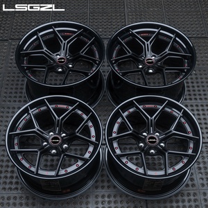 Negro obsidiana con rueda de aleación forjada transparente brillante 5x127 5x130 5x114,3 Llanta negra de 2 piezas para Chevrolet Corvette C7 C8 - Product Image 5