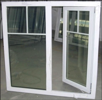 Fenêtre à battant en PVC à cadre fin horizontal de style nordique, triple vitrage Low-E en acier inoxydable, insonorisée et économe en énergie