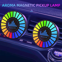 Diffuseur de parfum musical RGB pour voiture avec lampe rythmique, désodorisant d'air aromathérapeutique, contrôle vocal via application, clip diffuseur de rythme