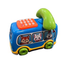 Juguetes de autobús, juguete musical con forma de teléfono para niños pequeños de 2 a 3 años, de plástico, para empujar, con sonidos y música, juguete educativo de aprendizaje temprano - Product Image 3
