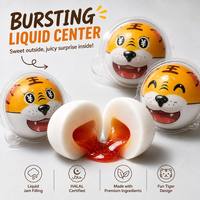Pot Distributeur de Bonbons Gélifiés en Forme de Tigre avec Bonbons Gélifiés en Forme de Tigre Remplis de Confiture pour Fêtes, Cadeaux, Vente en Gros et au Détail