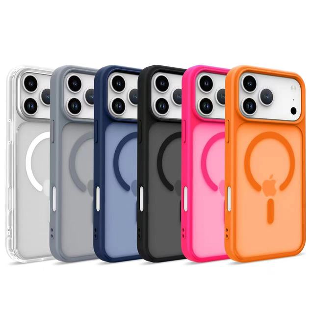 New Design Matte Magnetic Mobile Phone Case for iPhone 17 16 15 Pro Max Skin Feeling Wireless Charging Phone Case Cover