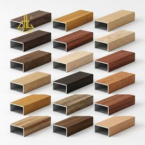 <span class=keywords><strong>Tube</strong></span> <span class=keywords><strong>carré</strong></span> en aluminium extrudé <span class=keywords><strong>80x80</strong></span> à grain de bois, revêtement poudré, profil en alliage 6063/6061, taille personnalisée - Product Image 2