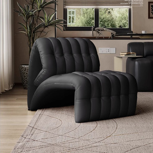   Sillón Puff de Estilo Moderno, Tapizado en Piel de Vacuno de Primera Calidad, Multifuncional, Reclinable, para Sala de Estar - Product Image 4