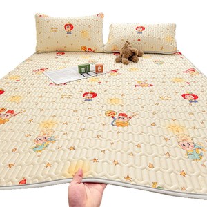 Tapis rafraîchissant en latex et soie glacée épaissie, style dessin animé, anti-acariens, pour lit bébé, taille simple, usage estival - Product Image 5