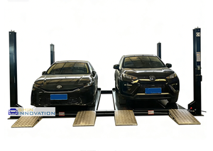 可靠的双宽四柱式汽车升降机液压4位停车机车棚停车升降设备 - Product Image 2