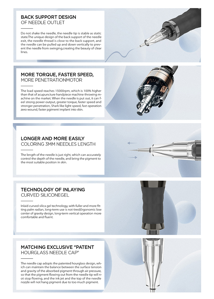 Acupuntura Handpiece Pen Machine de FAMISOO com as agulhas tradicionais para o uso permanente da composição