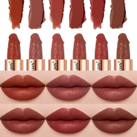 Fournisseurs de cosmétiques en vrac de marque propre, ensemble de gloss à lèvres et de crayons à lèvres, ensemble de rouge à lèvres liquide biologique, ensemble de maquillage pour les lèvres en gel, rouge à lèvres imperméable
