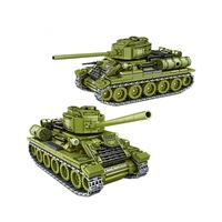 Tanque Mediano T-34, Modelo Militar Educativo, Juguete de Construcción Histórica, Bloques de Construcción de Plástico ABS, Juego de Bloques de Construcción DIY