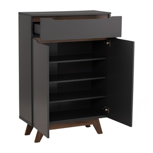 ตู้เก็บของอเนกประสงค์ MANDO สีวอลนัทและสีดำ รุ่นทันสมัย ผลิตในมาเลเซีย เหมาะสำหรับสำนักงาน - Product Image 2