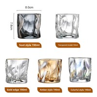 Récipients à bougies colorés irréguliers 6oz 8oz Conteneur à bougies vide transparent Pots à bougies en verre uniques avec couvercles en bois