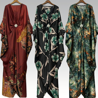 Robe Abaya du Moyen-Orient, Kaftan ample et modeste, rétro, printemps-été, mode féminine, imprimé géométrique, robe longue pour le Ramadan, maxi