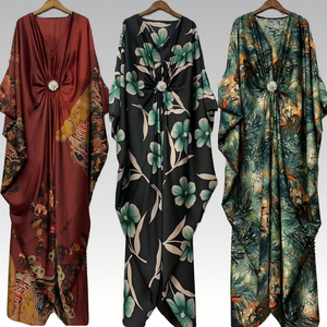 Robe Abaya du Moyen-Orient, Kaftan ample et modeste, rétro, printemps-été, mode féminine, imprimé géométrique, robe longue pour le Ramadan, maxi - Product Image 2