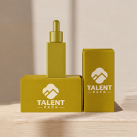 Emballage en carton rigide vert foncé avec design à rabat, produits uniques en flexographie, logo personnalisé, petites boîtes cadeaux en papier pliables
