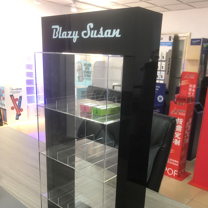 Lightup Heavy Duty Metallic Supermarket Cigarette Display Rack with LED for Retail Shops and Shopping Malls — view 3