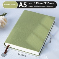 Carnet de notes en cuir souple A4/B5 épaissi, coffret cadeau, impression de logo, carnet de notes pour réunions d'affaires, pour la remise des diplômes et les entreprises