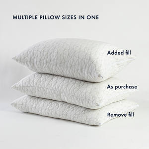 <span class=keywords><strong>Oreiller</strong></span> en mousse à mémoire de forme déchiquetée de bambou réglable, avec fermeture éclair, pour un soutien cervical personnalisé, idéal pour les dormeurs sur le côté, le dos ou le ventre - Product Image 4