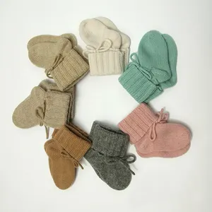 Neugeborene Geschenk Kaschmir Socken Kinder hand gestrickte Kaschmir Stiefeletten Vintage weiche warme Kaschmir Baby Socken