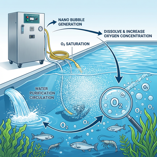 Oxygen Micro-nano Bubble Generator for Aquaculture
