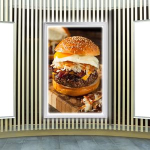 Aluminum Alloy Profile Frame Rectangle LED <b>Light</b> Box Wall Mounted Backlit Display Advertising Lightbox <b>Sign</b> - Product Image 2