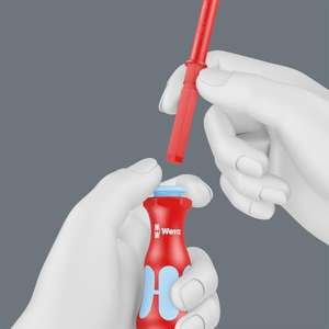 WERA - 05003991001 VDE Mango de sujeción de cuchillas de acero inoxidable 9x98mm (paquete múltiple)-INSERTOS AISLADOS EAN 4013288220189 - Product Image 3