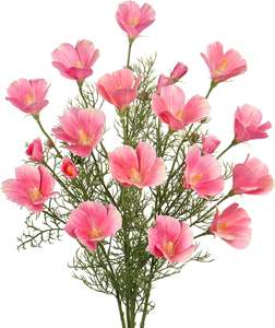 Fleurs artificielles en soie réaliste <span class=keywords><strong>Hibiscus</strong></span> rose en spray, 27 longues tiges, <span class=keywords><strong>bouquet</strong></span> de <span class=keywords><strong>mariée</strong></span> artificiel - Product Image 1