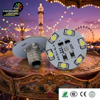 Éclairage de divertissement ludique E10/E14 pour parcs d'attractions, en plastique, SMD3528 RGB, 6 LED/pièce, 28 mm, points lumineux LED, AC 24V/60V/110V/220V, IP44, DMX