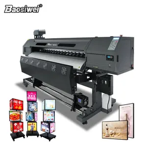 Baosiwei 2024 1.8m i3200 Cabedal Plotter Vinil Bandeira Flexível Eco Solvente Printer Fabricante direto