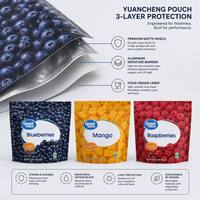 Voedselveilige verpakking met aangepast logo voor gevriesdroogd fruit, staande ziplock zak, matte plastic pouch voor verpakking van gedroogde bessen snacks