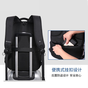 Landeston Men's <b>Backpack</b> 16-Inch <b>Laptop</b> Capacity Waterproof Oxford Cloth Casual Travel Business <b>Backpack</b> - Product Image 4
