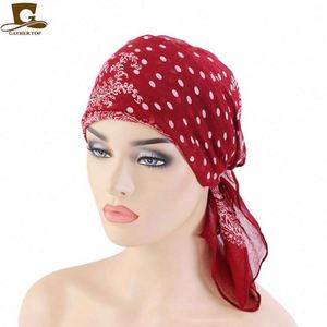 Al por mayor, personalizado, de verano, turbante de hilo estilo París, hiyab musulmán, pañuelo para la cabeza, bandana para el cabello, pañuelo ajustable para mujer, para negocios y fiestas - Product Image 5