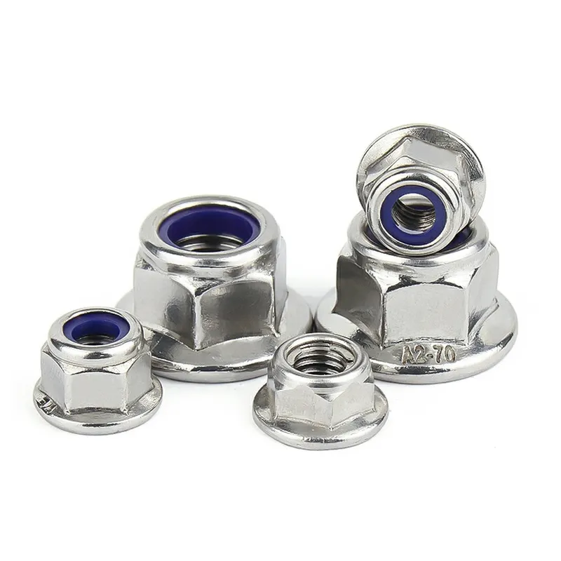 A2 A4 SS304 SS316 SS316L 18-8 Stainless Steel Hexagon Flange Self Lock Nut DIN6926