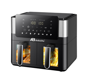 Anbolife Offre Spéciale Four <span class=keywords><strong>Friteuse</strong></span> à <span class=keywords><strong>Air</strong></span> <span class=keywords><strong>Chaud</strong></span> 8L, <span class=keywords><strong>Double</strong></span> Panier, <span class=keywords><strong>Double</strong></span> Zone, Électrique Numérique, 2-en-1 avec Grand Panier et Séparateur - Product Image 3