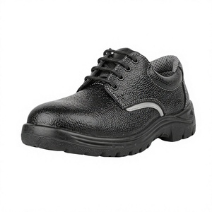 Steel Toe Leather Safety Shoes Industrial <b>Work</b> <b>Boots</b> Anti-static Low Cut Men's All Seasons Heavy Duty Factory Construction - Product Image 2