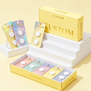 บรรจุภัณฑ์แบบบลิสเตอร์เป็นมิตรต่อสิ่งแวดล้อมพร้อมการ์ดกระดาษสำหรับแพคเกจเสริมกล่องยาแพ็ควิตามินคอลลาเจน - Product Image 1